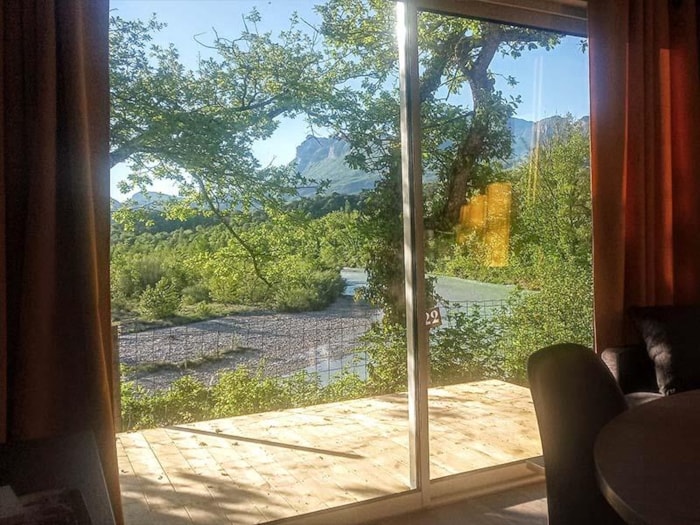 Chalet De Luxe Mimosa Surplombant La Rivière Avec Avec Vue Panoramique - Climatisé