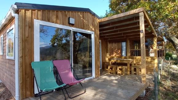 Chalet De Luxe Mimosa Surplombant La Rivière Avec Avec Vue Panoramique - Climatisé