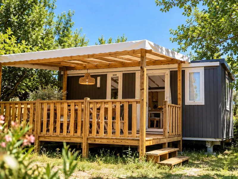 Accommodation - Comfortable 2-Bedroom Cottage - Air-Conditioned - Les Chamberts camping et lodges