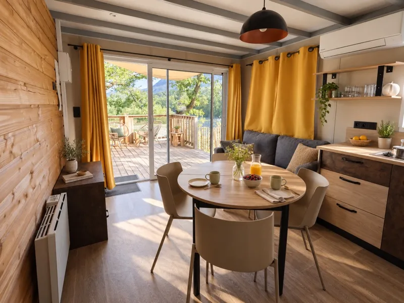 Chalet De Luxe Mimosa Surplombant La Rivière Avec Avec Vue Panoramique - Climatisé
