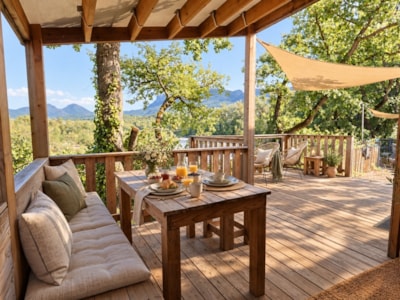 Luxury Mimosa chalet overlooking the river with panoramic views - Air-conditioned