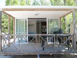 Huuraccommodatie(s) - Stacaravan Sirocco 31M² (2 Kamers) Overdekt Terras + Tv - Camping Rives des Corbières