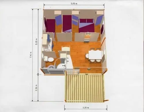 Location - Chalet 2 Chambres - image n°7 - Camping Plein Sud