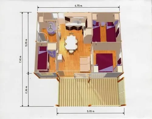 Location - Chalet 3 Chambres - image n°9 - Camping Plein Sud