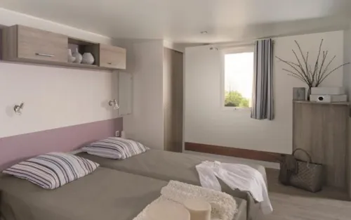 Mietunterkunft - Mobilheim Mit 2 Schlafzimmern, Behindertengerecht – Komfort – Klimatisiert - image n°5 - Camping de la Colline