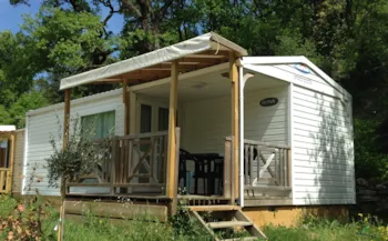 Mietunterkunft - Mobilheim Eco 2 Zimmer Klimaanlage Loggia/Mercure - Pro Nacht, Auch Im Sommer - Camping de la Colline