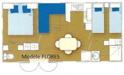 2-bedroom mobile home - CLASSIC - Air-conditioned — 2