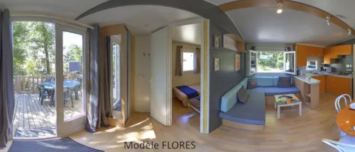 Accommodation - 2-Bedroom Mobile Home - Classic - Air-Conditioned - image n°3 - Camping de la Colline