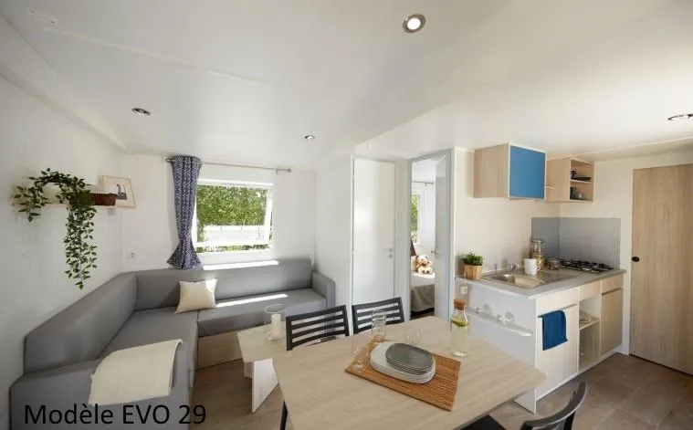Mobil-Home 2 Chambres - Confort - Climatisé - Jusqu'à 4 Personnes