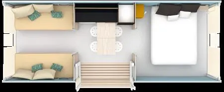 Accommodation - Cocosweet - 2 Bedrooms - Kitchenette - No Bathroom Facilities - image n°4 - Camping de la Colline