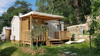 Mietunterkunft - Mobilheim 2 Zimmer Confort Klimaanlage Evo 24, 29 Ou Rapidhome - Camping de la Colline