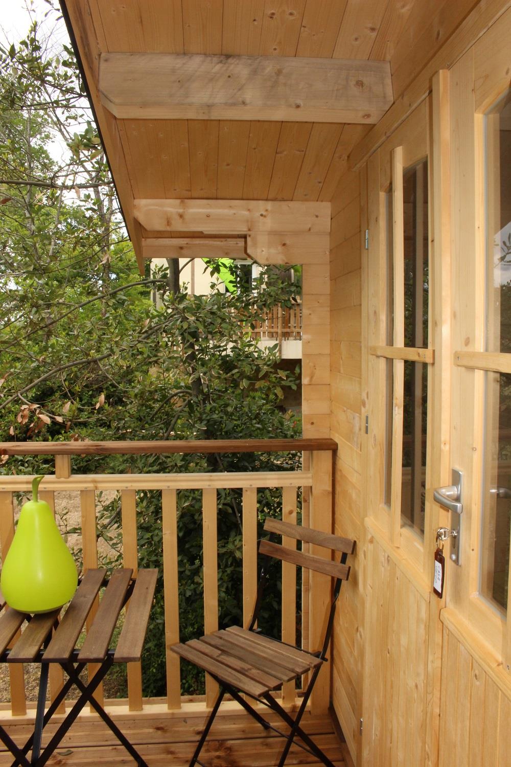 Accommodation - Wooden Cabin Kazavelo Without Toilet Block - Camping de la Colline