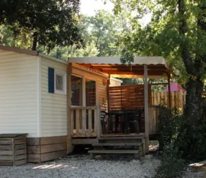 Locatif - Stacaravan met 1 slaapkamer - ECO - Airconditioning - Camping de la Colline