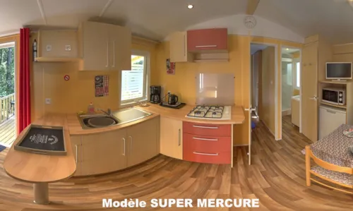 Accommodation - 2-Bedroom Mobile Home - Eco - Air-Conditioned - image n°6 - Camping de la Colline