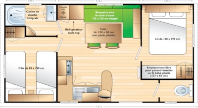 2-bedroom mobile home - ECO - Air-conditioned — 7