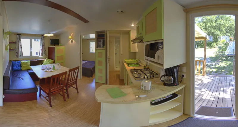 Mobil-Home 3 Chambres - Classique - Cllimatisé - Jusqu'à 5 Personnes