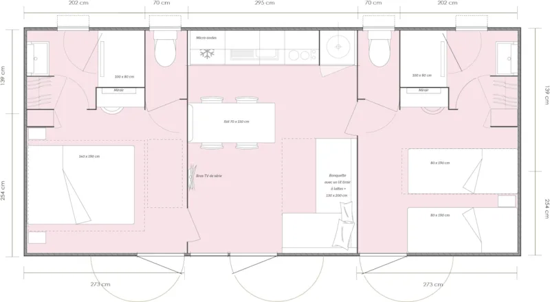 Mobil-Home Premium 2 Chambres