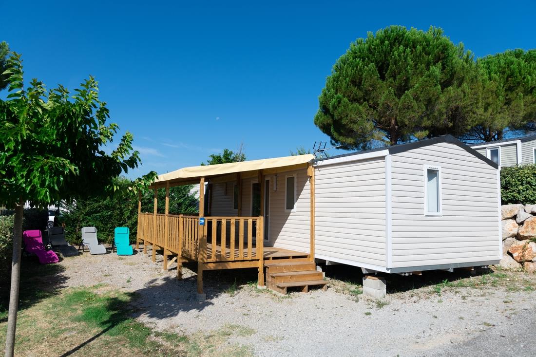 Ferietype - Mobilhome Family Premium 40M² (4 Værelser) + Overdækket Terrasse - Aircondition - Flower Camping Provence Vallée