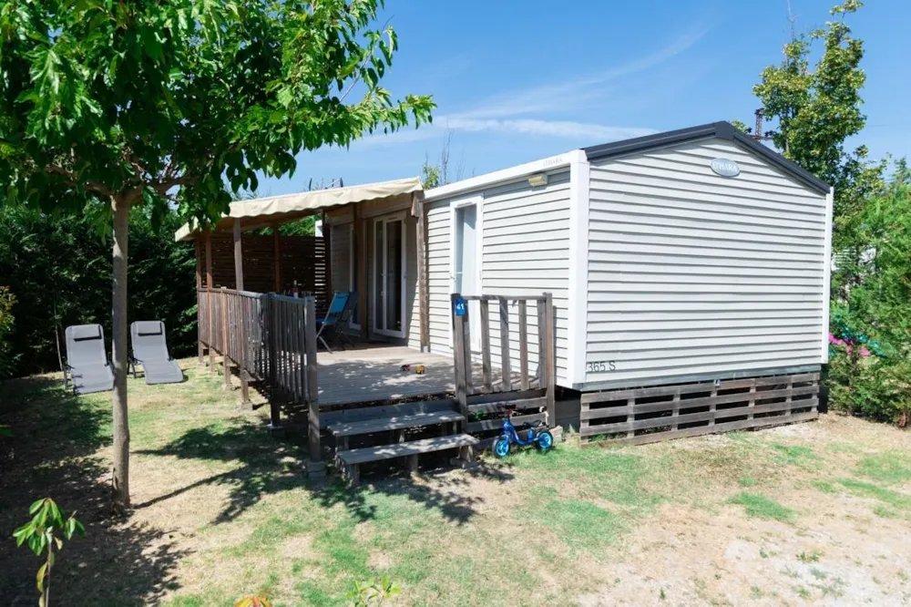 Location - Mobil-Home Premium 34M² 2 Chambres + Terrasse Couverte + Climatisation + Tv + Lv + 2 Salles De Bain - Flower Camping Provence Vallée