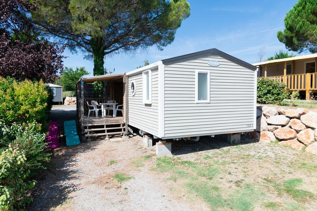 Location - Mobil-Home Loggia Confort 24 M² 2 Chambres + Terrasse Couverte + Tv - Flower Camping Provence Vallée