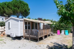 Huuraccommodatie(s) - Stacaravan Family 30 M² (3 Kamers) + Terras + Airconditioning + Tv - Flower Camping Provence Vallée