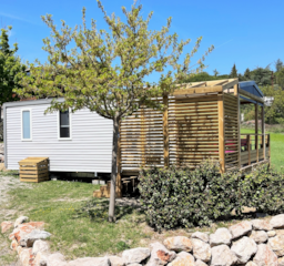 Huuraccommodatie(s) - Stacaravan Living 27M² (2 Slaapkamers) + Terras + Airconditioning + Tv - Flower Camping Provence Vallée