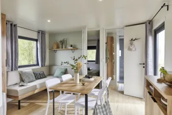 Mietunterkunft - New// Mobilheim Confort New Horizon 30M² – 2 Schlafzimmer + Überdachte Terrasse + Tv + Klimaanlage - - Flower Camping Provence Vallée