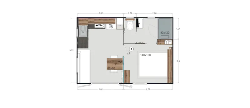 Mobile-Home Premium 1 Chambre