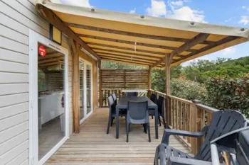 Mietunterkunft - Mobilheim Declik 31M² - 3 Zimmer - Überdachte Terrasse + Klimaanlage - Camping le Damier