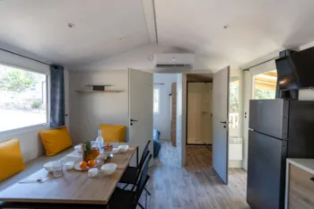 Mietunterkunft - Mobilheim California- 3 Schlafzimmer  + Klimaanlage + Tv - Camping le Damier