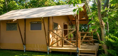 Huuraccommodatie(s) - Luxe Lodge-Tent Met Badkamer En Toilet - Camping Dordogne Las Patrasses