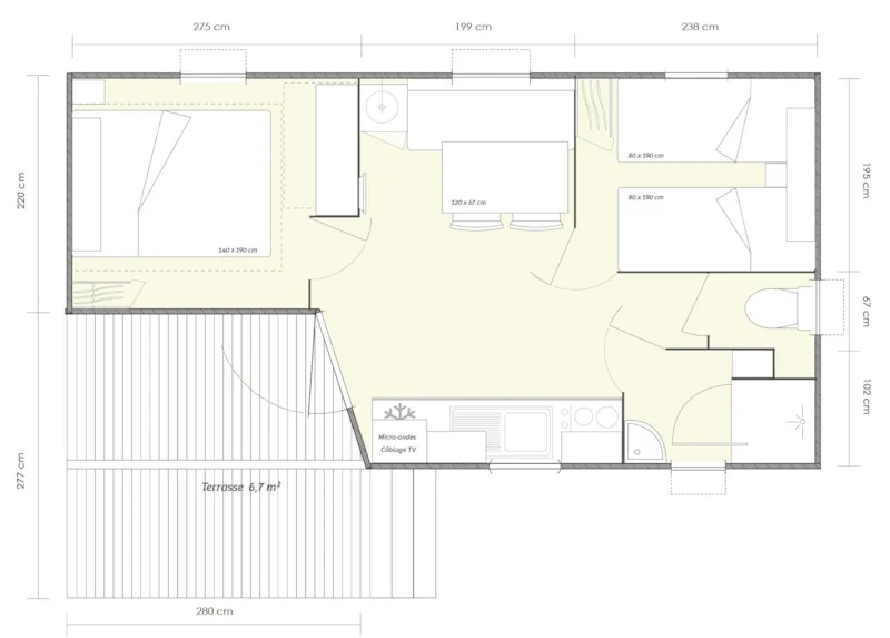 Lodge Confort 4/5P 2 Chambres