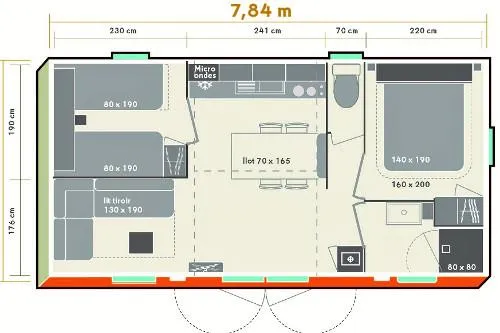 Lodge Premium 4/6P 2 Chambres