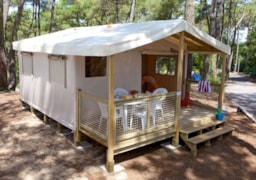 Huuraccommodatie(s) - Ecolodge - Camping Naturiste Le Clapotis