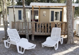 Mietunterkunft - Mobilheim Classic - 15 M² - 2 Schlafzimmer - Camping Naturiste Le Clapotis