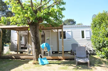 Mietunterkunft - Cottage Grand Confort Maldives 32M² - 2 Schlafzimmer / Überdachte Holzterrasse - Camping l'Ile Blanche