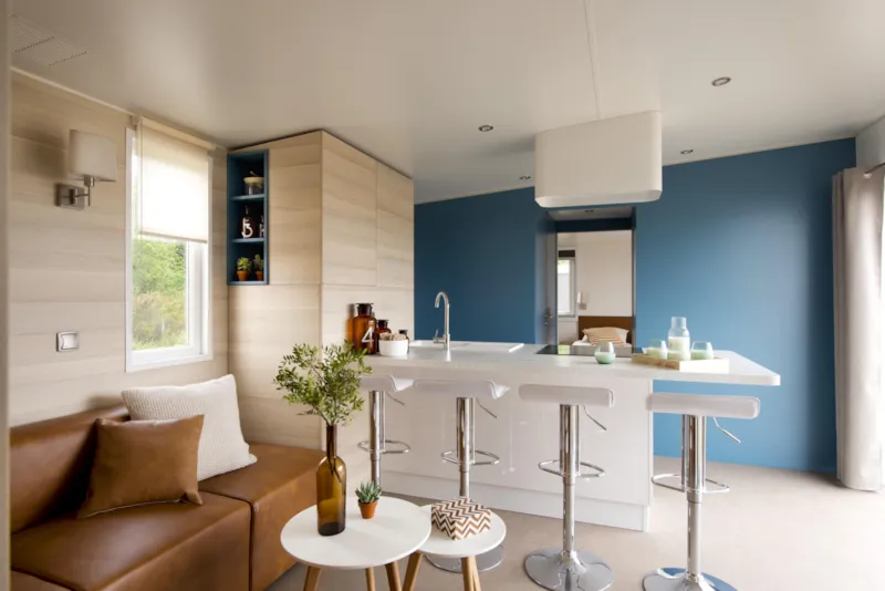 Mobil-Home Confort 40M² 3 Chambres + Terrasse Semi-Couverte + Tv + Lv + Clim