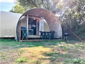  - CocoSweet Familie 25m² 2 zimmer (ohne Sanitäranlagen) + überdachte Terrasse + Küchenbereich - Flower Camping Les Plages de l'Ain