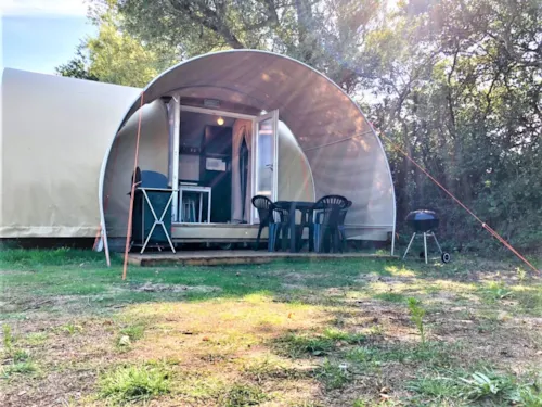 Location - Cocosweet Famille 25M² 2 Chambres (Sans Sanitaires) + Terrasse Couverte + Coin Cuisine - image n°1 - Flower Camping Les Plages de l'Ain