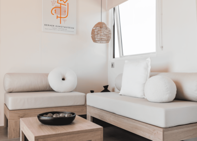 Mobile-home Prémium 40m² 3 bedrooms + Half-covered terrace + TV + air-conditioning