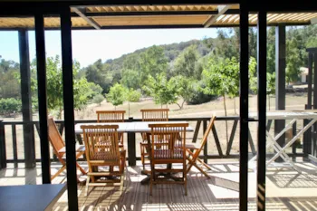 Location - Chalet Tiria 35M² / 2 Chambres - Spacieux - Camping Vigna Maggiore