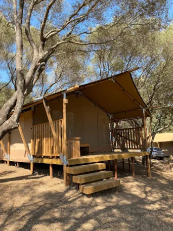 Location - Tente Lodge Sans Salle De Bain ! - Camping Vigna Maggiore