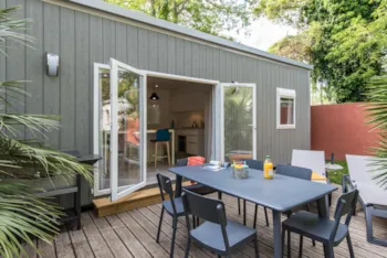 Mietunterkunft - Cottage 2 Signature (2 Sclafzimmer, 40M², 2 Badezimmer) Terras, Klimaanlage, Tv - Camping L'Hippocampe
