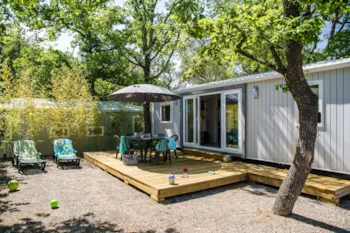 Mietunterkunft - Sirène 3 Confort (3 Schlafzimmer 37 M²) Terrasse, Klimaanlage, Tv - Camping Le Bois de Valmarie