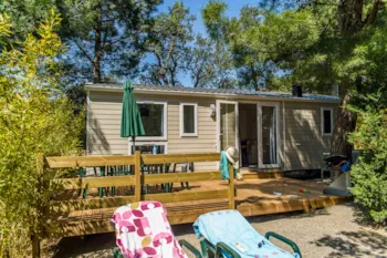 Mietunterkunft - Sirène 2 Evasion (2 Schlafzimmer, 25M²) Terrasse, Klimaanlage - Camping Le Bois de Valmarie