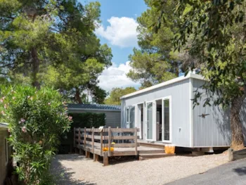 Mietunterkunft - Sirène 2 Evasion (2 Schlafzimmer, 25M²) Terrasse, Klimaanlage - Camping Le Bois de Valmarie