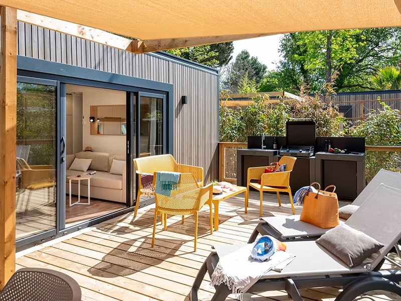 Lodge 2 Prestige (2 schlafzimmer, 33m²) Terras, Klimaanlage, TV
