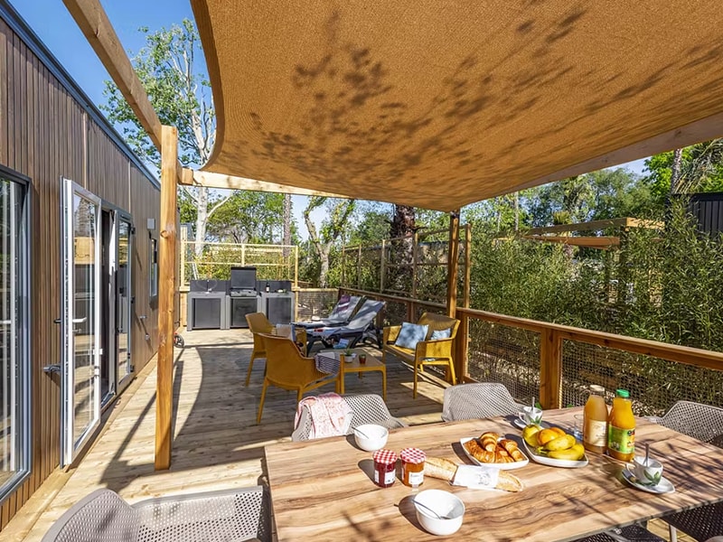 Lodge 3 Prestige 2 Badezimmer (3 Schlafzimmer, 40m²) Terras, Klimaanlage, TV
