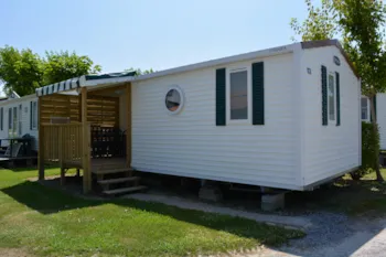 Mietunterkunft - Mobilheim Confort  + Überdachte Terrasse - Camping Antton