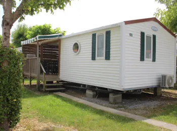 Mietunterkunft - Mobilheim Confort  + Überdachte Terrasse - Camping Antton